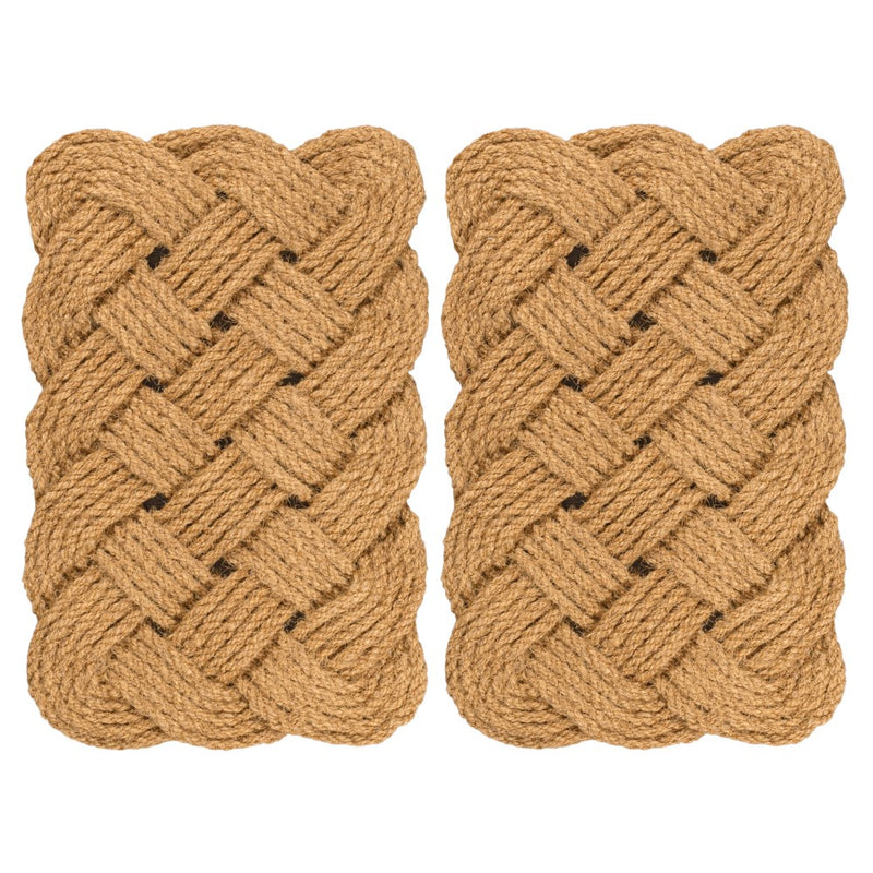 Maeve Classic Coastal Scalloped Basketweave Coir Mat