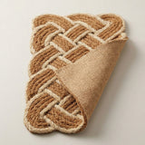 Maeve Classic Coastal Scalloped Basketweave Coir Mat Natural/Bleach / Rectangle / 18" X 30" – BACK