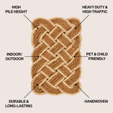 Maeve Classic Coastal Scalloped Basketweave Coir Mat