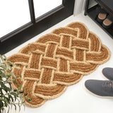 Maeve Classic Coastal Scalloped Basketweave Coir Mat