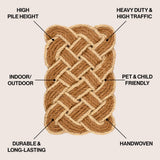 Maeve Classic Coastal Scalloped Basketweave Coir Mat