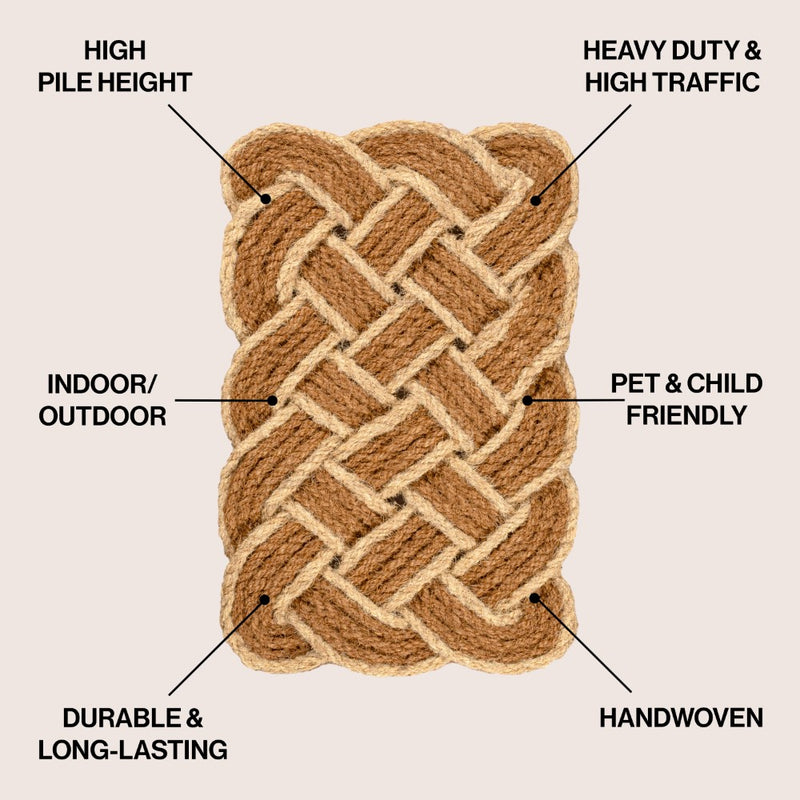 Maeve Classic Coastal Scalloped Basketweave Coir Mat