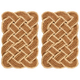 Maeve Classic Coastal Scalloped Basketweave Coir Mat