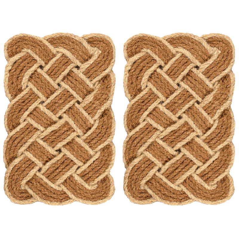 Maeve Classic Coastal Scalloped Basketweave Coir Mat