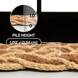 Maeve Classic Coastal Scalloped Basketweave Coir Mat