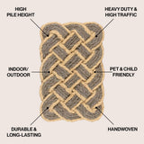 Maeve Classic Coastal Scalloped Basketweave Coir Mat