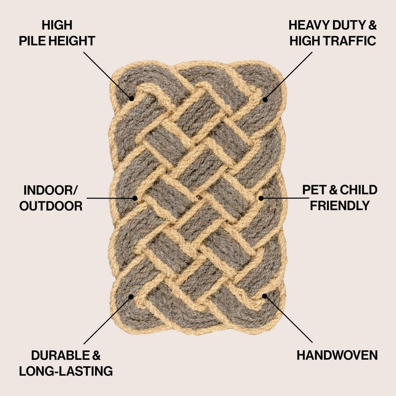 Maeve Classic Coastal Scalloped Basketweave Coir Mat