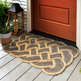 Maeve Classic Coastal Scalloped Basketweave Coir Mat