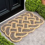 Maeve Classic Coastal Scalloped Basketweave Coir Mat