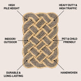 Maeve Classic Coastal Scalloped Basketweave Coir Mat