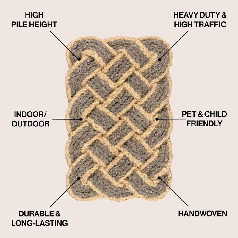 Maeve Classic Coastal Scalloped Basketweave Coir Mat