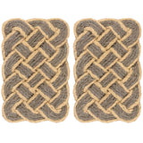 Maeve Classic Coastal Scalloped Basketweave Coir Mat