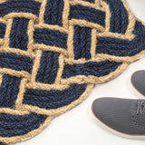 Maeve Classic Coastal Scalloped Basketweave Coir Mat
