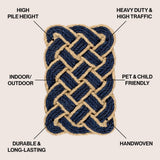 Maeve Classic Coastal Scalloped Basketweave Coir Mat