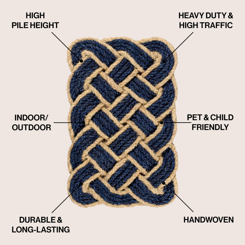 Maeve Classic Coastal Scalloped Basketweave Coir Mat