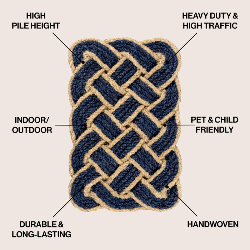 Maeve Classic Coastal Scalloped Basketweave Coir Mat