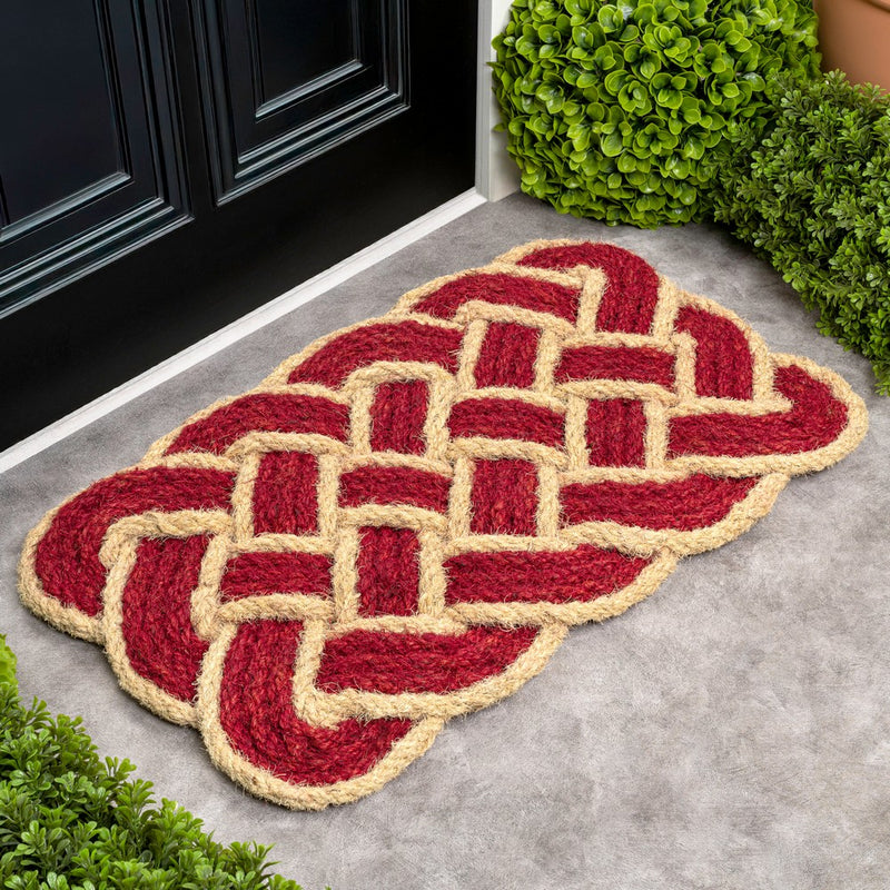 Maeve Classic Coastal Scalloped Basketweave Coir Mat