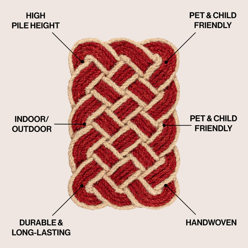 Maeve Classic Coastal Scalloped Basketweave Coir Mat