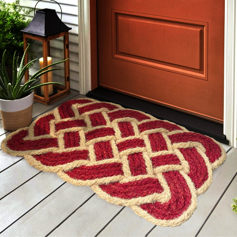 Maeve Classic Coastal Scalloped Basketweave Coir Mat