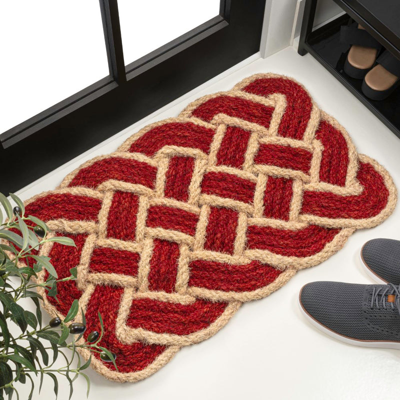 Maeve Classic Coastal Scalloped Basketweave Coir Mat
