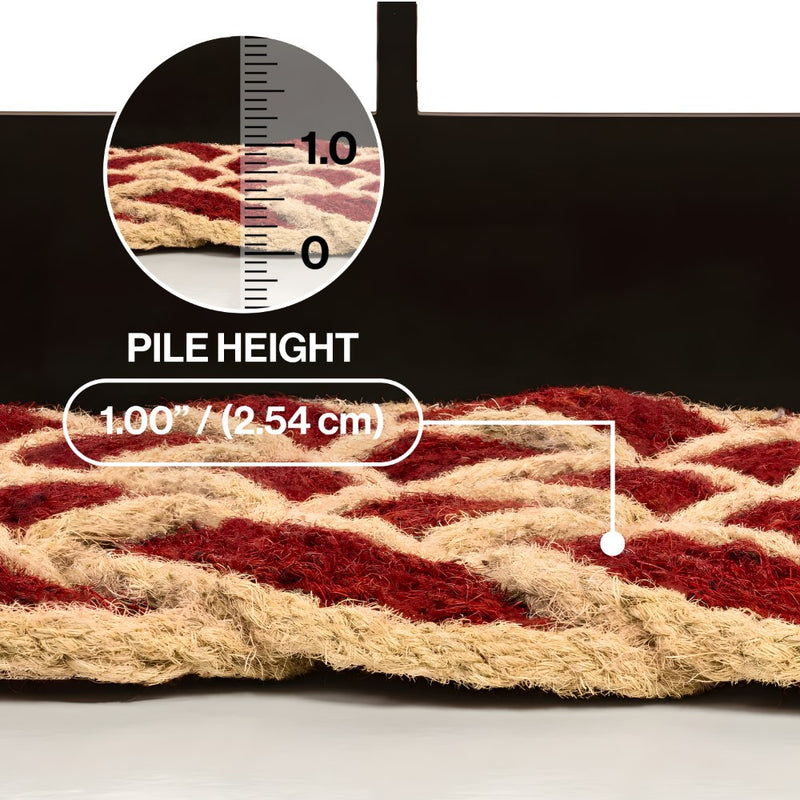 Maeve Classic Coastal Scalloped Basketweave Coir Mat