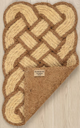 Maeve Classic Coastal Scalloped Basketweave Coir Mat Bleach/Natural / Rectangle / 18" X 30" – BACK
