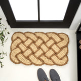 Maeve Classic Coastal Scalloped Basketweave Coir Mat