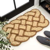 Maeve Classic Coastal Scalloped Basketweave Coir Mat