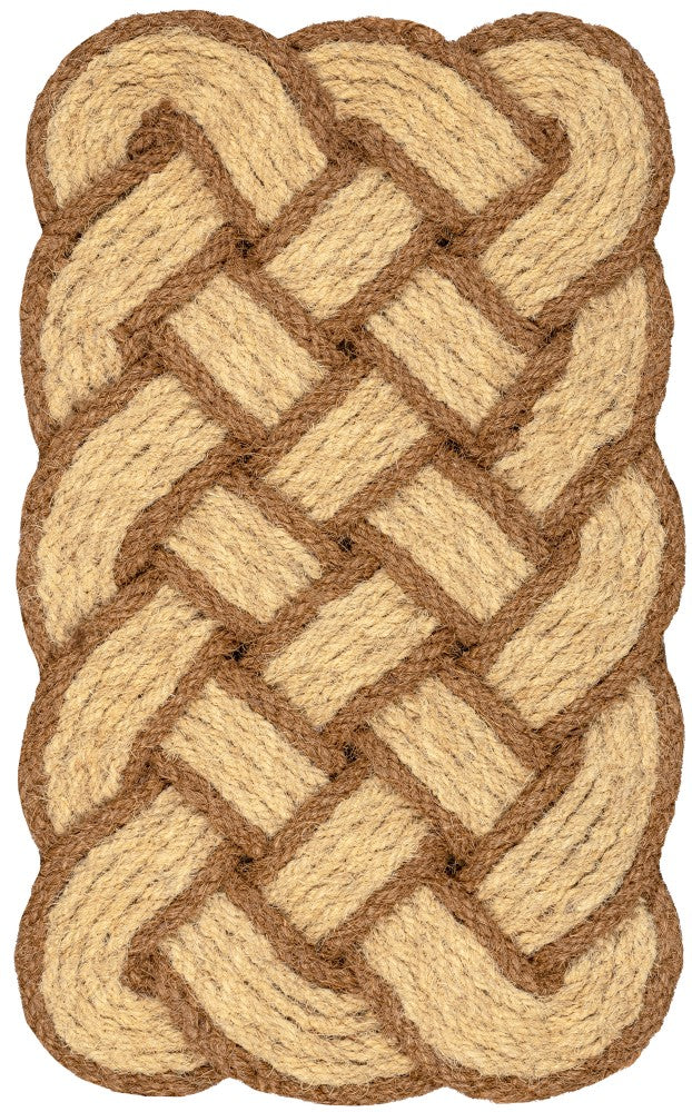Maeve Classic Coastal Scalloped Basketweave Coir Mat