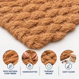 Mavie Coastal Farmhouse Handwoven Lattice Coir Mat