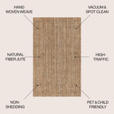 Pata Hand Woven Chunky Jute Area Rug