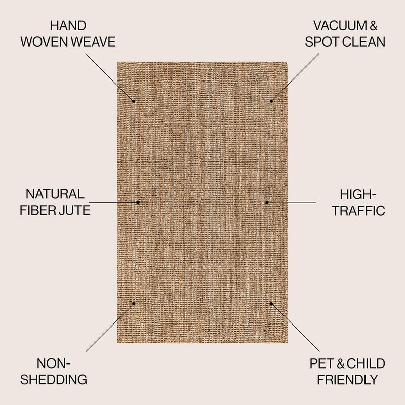 Pata Hand Woven Chunky Jute Area Rug