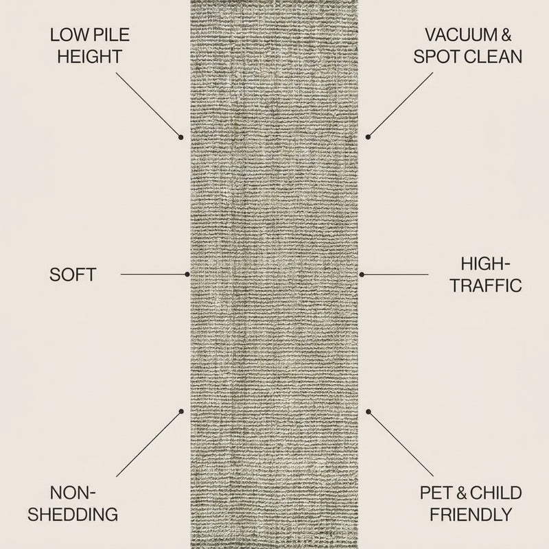 Pata Hand Woven Chunky Jute Area Rug Gray / Runner / 2' X 12' – ICONS