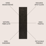 Pata Hand Woven Chunky Jute Area Rug Brown