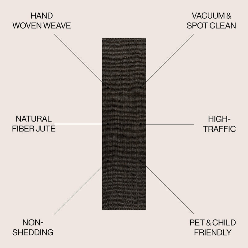 Pata Hand Woven Chunky Jute Area Rug Brown