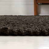 Pata Hand Woven Chunky Jute Area Rug Brown