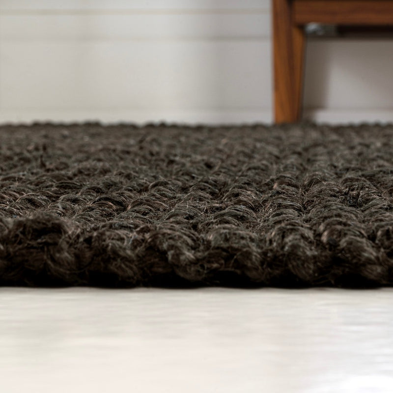 Pata Hand Woven Chunky Jute Area Rug Brown