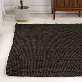 Pata Hand Woven Chunky Jute Area Rug Brown