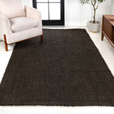 Pata Hand Woven Chunky Jute Area Rug Brown