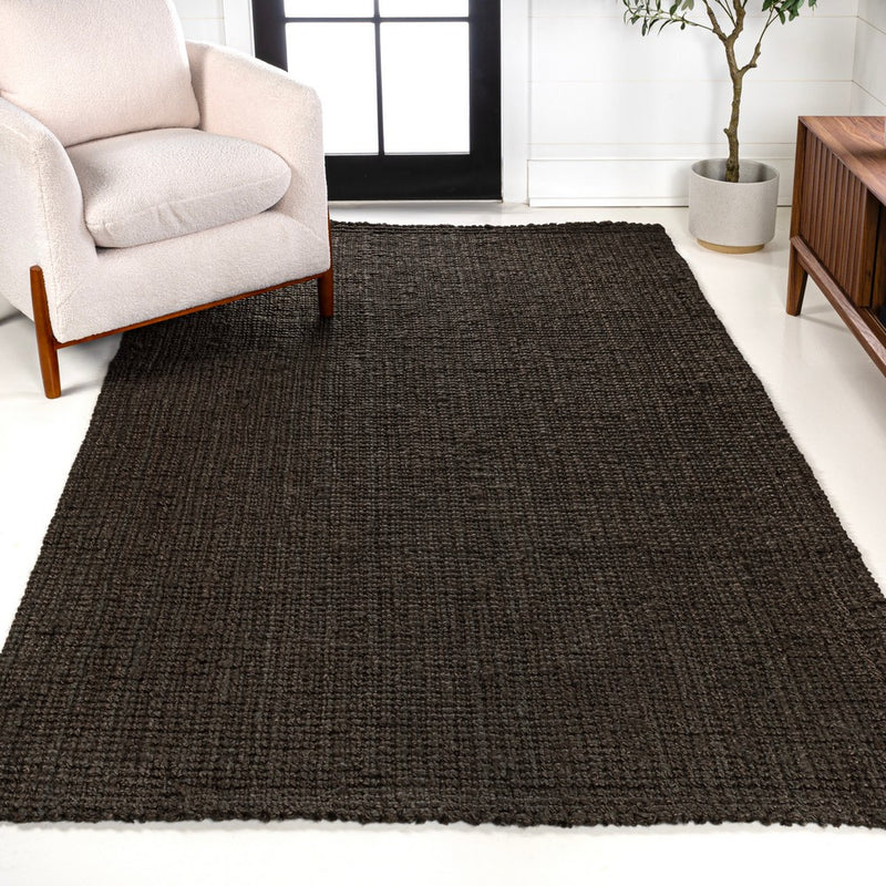 Pata Hand Woven Chunky Jute Area Rug Brown