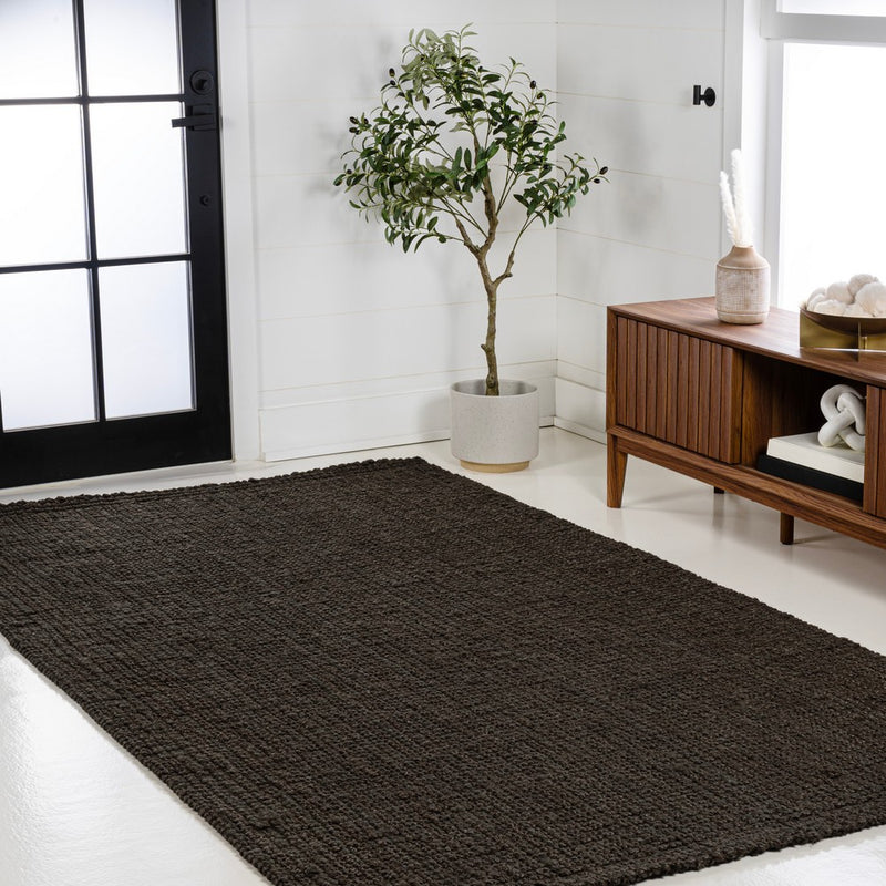 Pata Hand Woven Chunky Jute Area Rug Brown