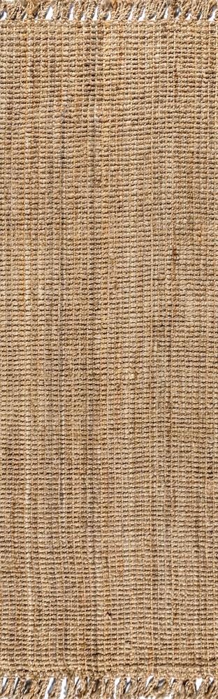 Pata Hand Woven Chunky Jute With Fringe Area Rug - JONATHAN Y