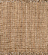 Pata Hand Woven Chunky Jute With Fringe Area Rug