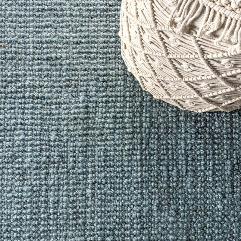 Pata Hand Woven Chunky Jute With Fringe Area Rug