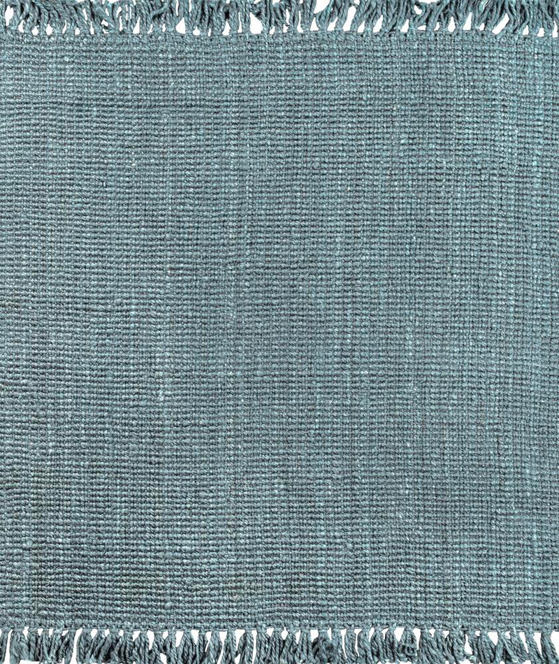 Pata Hand Woven Chunky Jute With Fringe Area Rug