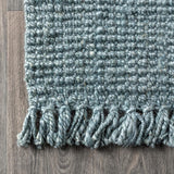 Pata Hand Woven Chunky Jute With Fringe Area Rug
