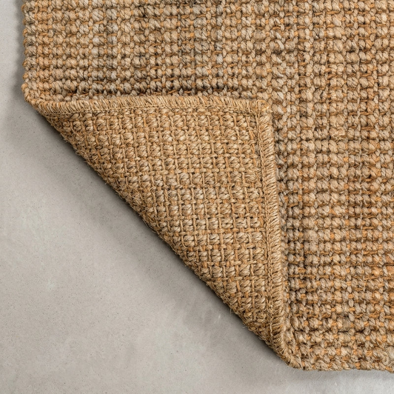 Biot Traditional Rustic Handwoven Jute Area Rug Natural / Runner / 2'2" X 8' – BACK