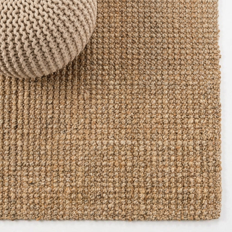 Biot Traditional Rustic Handwoven Jute Area Rug Natural / Runner / 2'2" X 8' – DETAIL