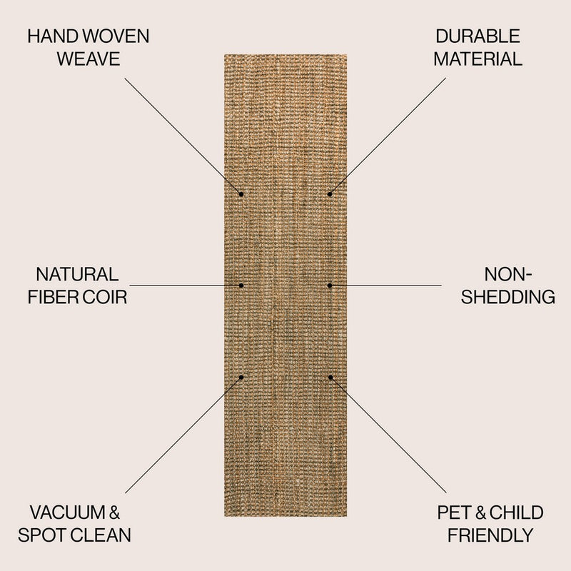 Biot Traditional Rustic Handwoven Jute Area Rug
