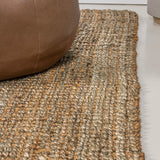Biot Traditional Rustic Handwoven Jute Area Rug